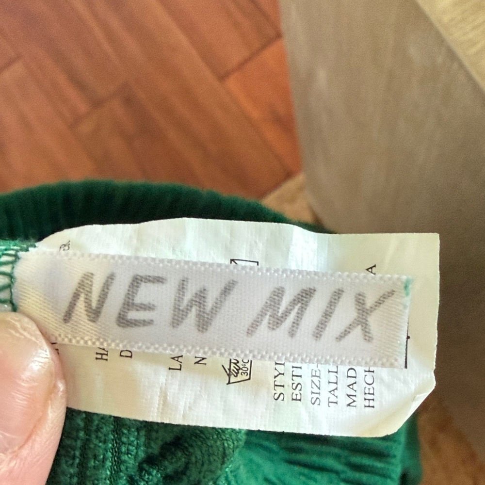 New Mix Green Wide-Leg Corduroy Cargo Pants Size Small - Picture 7 of 7